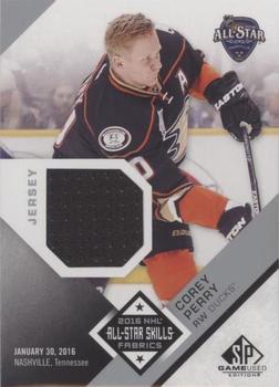 2016-17 SP Game Used - 2016 All-Star Skills Fabrics #AS-CP Corey Perry Front