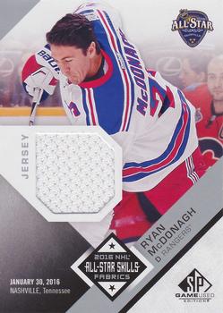 2016-17 SP Game Used - 2016 All-Star Skills Fabrics #AS-RM Ryan McDonagh Front
