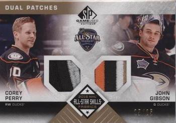 2016-17 SP Game Used - 2016 All-Star Skills Dual Fabrics Patch #AS2-PG Corey Perry / John Gibson Front