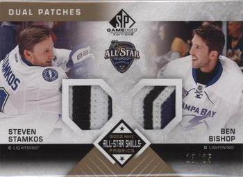 2016-17 SP Game Used - 2016 All-Star Skills Dual Fabrics Patch #AS2-SB Steven Stamkos / Ben Bishop Front