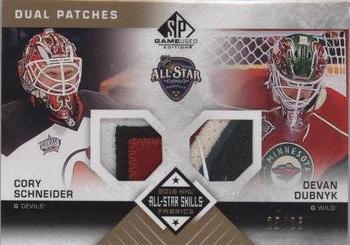 2016-17 SP Game Used - 2016 All-Star Skills Dual Fabrics Patch #AS2-SD Cory Schneider / Devan Dubnyk Front