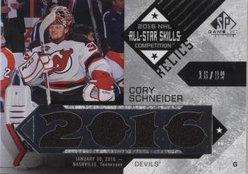 2016-17 SP Game Used - 2016 All-Star Skills Relic Blends #ASB-CS Cory Schneider Front