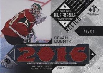 2016-17 SP Game Used - 2016 All-Star Skills Relic Blends #ASB-DD Devan Dubnyk Front