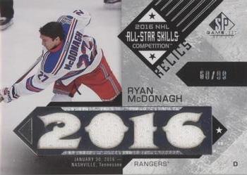 2016-17 SP Game Used - 2016 All-Star Skills Relic Blends #ASB-RM Ryan McDonagh Front