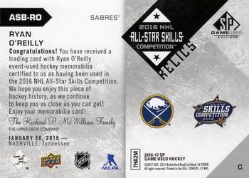 2016-17 SP Game Used - 2016 All-Star Skills Relic Blends #ASB-RO Ryan O'Reilly Back