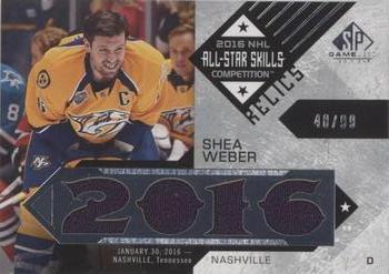 2016-17 SP Game Used - 2016 All-Star Skills Relic Blends #ASB-SW Shea Weber Front