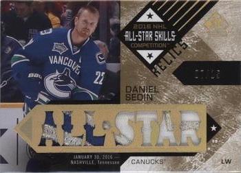 2016-17 SP Game Used - 2016 All-Star Skills Relic Blends Patch #ASB-DS Daniel Sedin Front
