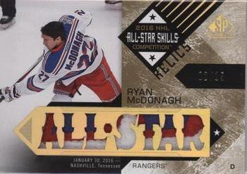 2016-17 SP Game Used - 2016 All-Star Skills Relic Blends Patch #ASB-RM Ryan McDonagh Front