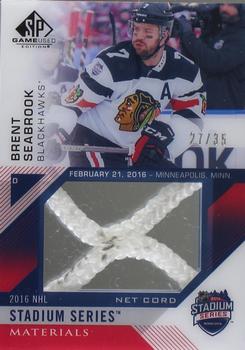 2016-17 SP Game Used - 2016 Stadium Series Material Net Cord #SSNC-BS Brent Seabrook Front