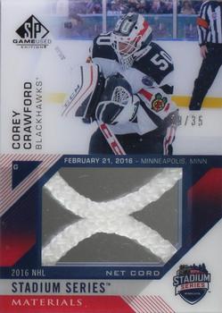 2016-17 SP Game Used - 2016 Stadium Series Material Net Cord #SSNC-CC Corey Crawford Front