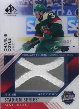 2016-17 SP Game Used - 2016 Stadium Series Material Net Cord #SSNC-CO Charlie Coyle Front