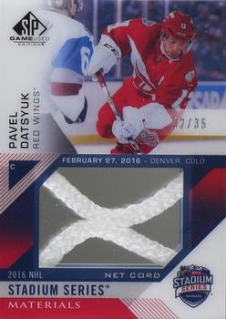 2016-17 SP Game Used - 2016 Stadium Series Material Net Cord #SSNC-PD Pavel Datsyuk Front