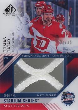2016-17 SP Game Used - 2016 Stadium Series Material Net Cord #SSNC-TT Tomas Tatar Front