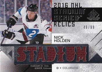 2016-17 SP Game Used - 2016 Stadium Series Relic Blends #SSB-NH Nick Holden Front