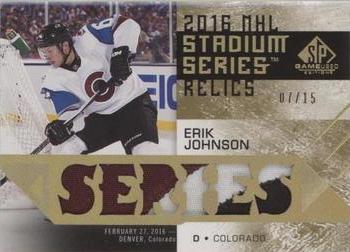 2016-17 SP Game Used - 2016 Stadium Series Relic Blends Patch #SSB-EJ Erik Johnson Front