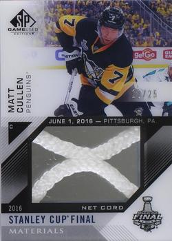 2016-17 SP Game Used - 2016 Stanley Cup Finals Material Net Cord #SCNC-MC Matt Cullen Front