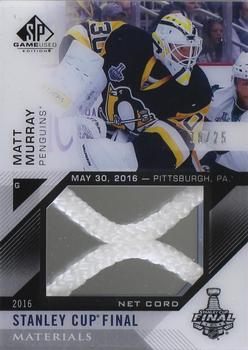 2016-17 SP Game Used - 2016 Stanley Cup Finals Material Net Cord #SCNC-MM Matt Murray Front