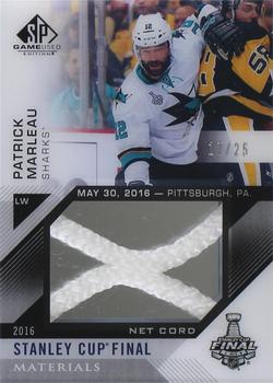 2016-17 SP Game Used - 2016 Stanley Cup Finals Material Net Cord #SCNC-PM Patrick Marleau Front