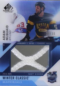 2016-17 SP Game Used - 2016 Winter Classic Material Net Cord #WCNC-AD Adam McQuaid Front