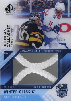 2016-17 SP Game Used - 2016 Winter Classic Material Net Cord #WCNC-BG Brendan Gallagher Front
