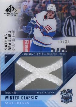 2016-17 SP Game Used - 2016 Winter Classic Material Net Cord #WCNC-NB Nathan Beaulieu Front