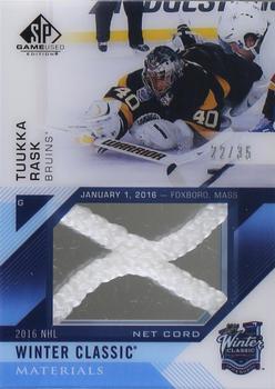 2016-17 SP Game Used - 2016 Winter Classic Material Net Cord #WCNC-TR Tuukka Rask Front