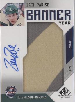 2016-17 SP Game Used - Banner Year Stadium Series 2016 Autographs #BSS-ZP Zach Parise Front