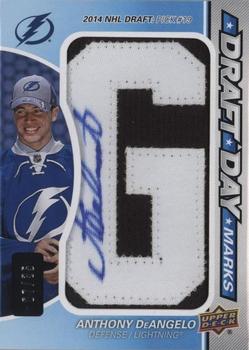2016-17 SP Game Used - Draft Day Marks Manufactured Letters #DDM-AD Anthony DeAngelo Front