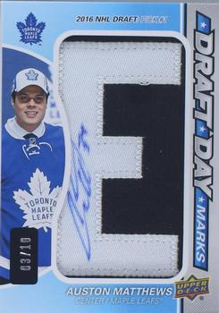 2016-17 SP Game Used - Draft Day Marks Manufactured Letters #DDM-AM Auston Matthews Front