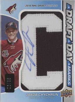2016-17 SP Game Used - Draft Day Marks Manufactured Letters #DDM-JC Jakob Chychrun Front