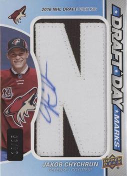 2016-17 SP Game Used - Draft Day Marks Manufactured Letters #DDM-JC Jakob Chychrun Front