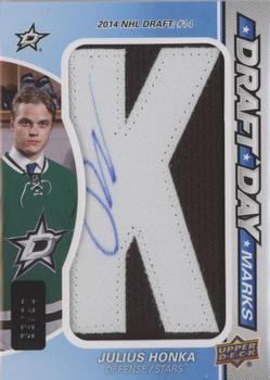 2016-17 SP Game Used - Draft Day Marks Manufactured Letters #DDM-JH Julius Honka Front