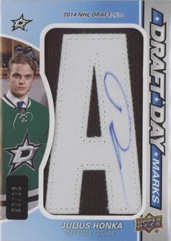 2016-17 SP Game Used - Draft Day Marks Manufactured Letters #DDM-JH Julius Honka Front