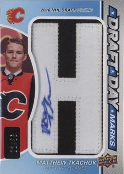 2016-17 SP Game Used - Draft Day Marks Manufactured Letters #DDM-MT Matthew Tkachuk Front