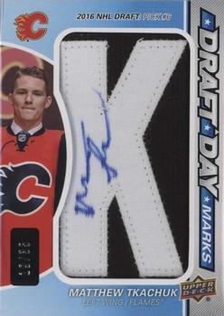 2016-17 SP Game Used - Draft Day Marks Manufactured Letters #DDM-MT Matthew Tkachuk Front