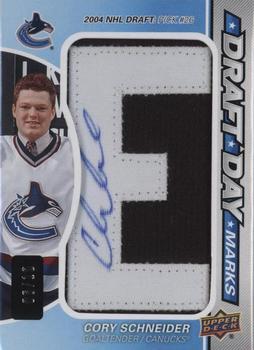 2016-17 SP Game Used - Draft Day Marks Manufactured Letters #DDM-CS Cory Schneider Front