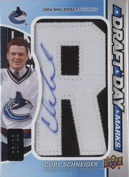 2016-17 SP Game Used - Draft Day Marks Manufactured Letters #DDM-CS Cory Schneider Front