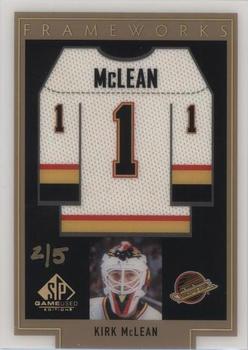 2016-17 SP Game Used - Frameworks - Gold #FW-KM Kirk McLean Front