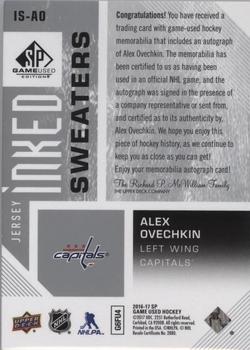 2016-17 SP Game Used - Inked Sweaters #IS-AO Alexander Ovechkin Back