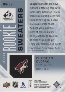 2016-17 SP Game Used - Rookie Sweaters #RS-CD Christian Dvorak Back