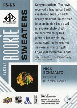 2016-17 SP Game Used - Rookie Sweaters #RS-NS Nick Schmaltz Back