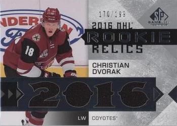 2016-17 SP Game Used - Rookie Relic Blends #RRB-CD Christian Dvorak Front
