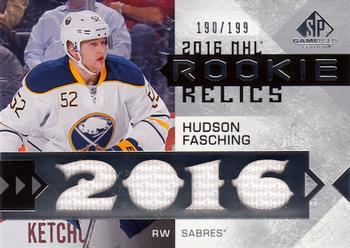2016-17 SP Game Used - Rookie Relic Blends #RRB-HF Hudson Fasching Front