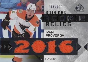 2016-17 SP Game Used - Rookie Relic Blends #RRB-IP Ivan Provorov Front