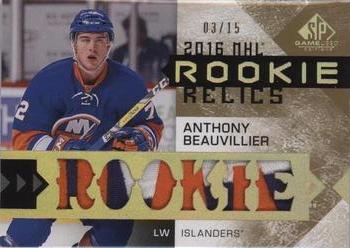 2016-17 SP Game Used - Rookie Relic Blends Patch #RRB-AB Anthony Beauvillier Front
