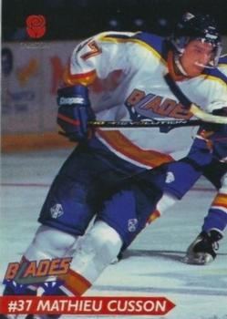 1995-96 Saskatoon Blades (WHL) Police #NNO Mathieu Cusson Front