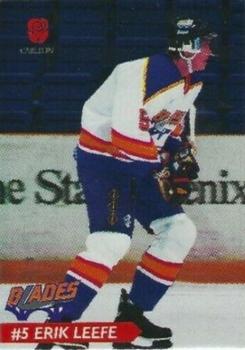 1995-96 Saskatoon Blades (WHL) Police #NNO Eric Leefe Front