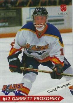 1995-96 Saskatoon Blades (WHL) Police #NNO Garrett Prosofsky Front