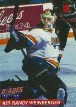 1995-96 Saskatoon Blades (WHL) Police #NNO Randy Weinberger Front