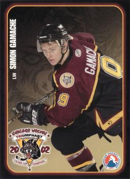 2002-03 LaSalle Bank Chicago Wolves (AHL) #9 Simon Gamache Front